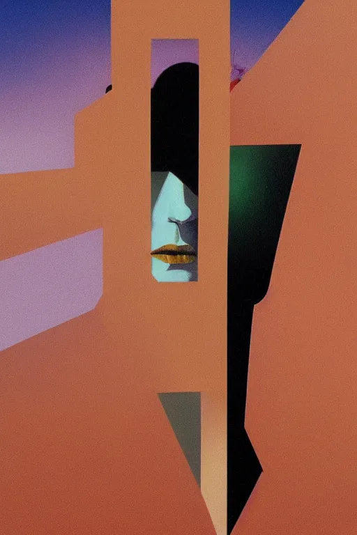 Image similar to woman wearing oculus and digital glitch head edward hopper and james gilleard, zdzislaw beksisnski, higly detailed