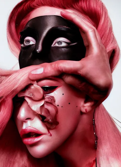 Image similar to lady gaga by nick knight, born this way, born this way album, red weapon 8 k s 3 5, cooke anamorphic / i lenses, highly detailed, cinematic lighting