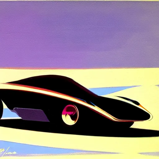 Image similar to concept art of a tiny being driven, painted by syd mead, high quality