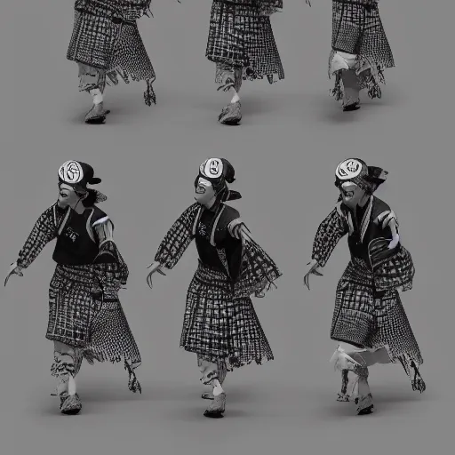 Image similar to rpg character concept art, most beautiful japanese dancers, streetwear designed by hamcus and isabel marant, in the style of jamie hewlett hiroya oku riyoko ikeda, 3 d render, artstation trending, 8 k, octane render, photorealistic, sharp detail, manga, black and white