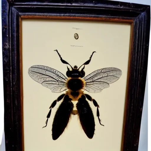 Image similar to antique framed 🐝, entomology specimen, victorian, scientific, symmetry, hd,