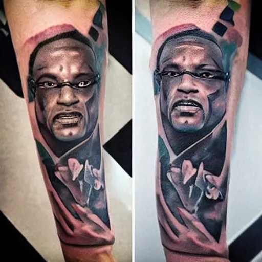 Gervonta Davis Gets Massive Leg Sleeve Tat of Movie Icons Scarface  The  Joker