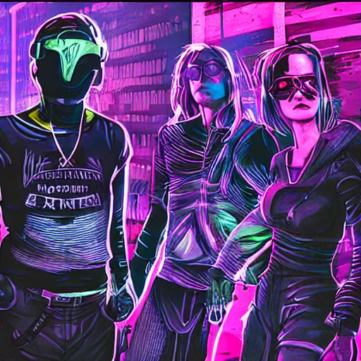 Image similar to cyberpunk bands