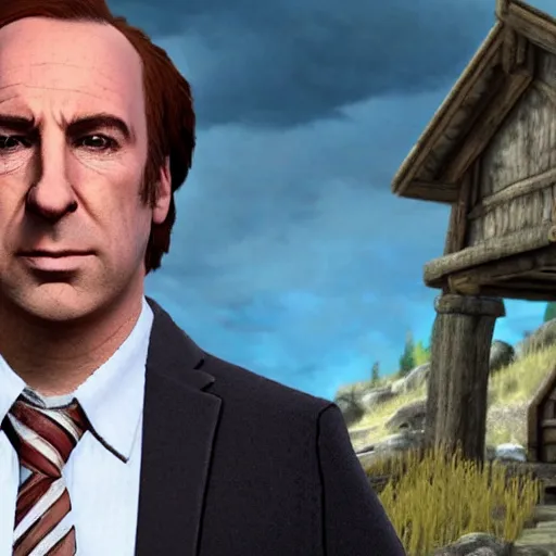 Image similar to saul goodman in skyrim,