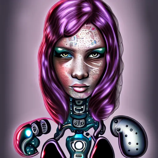 Image similar to cyborg girl by md. h 3, arstation