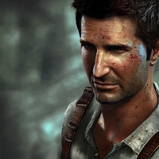 Image similar to nathan drake, uncharted, realistic photography