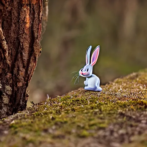 Image similar to Portrait of a bugs bunny, 85mm Lens F/1.8, award winning photography