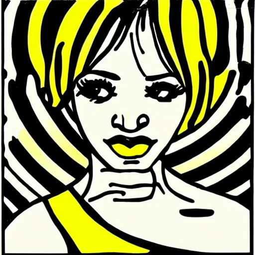 Prompt: “Drowning African Girl” by Roy Lichtenstein