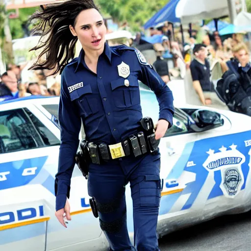 Image similar to gal gadot wearing cops uniform