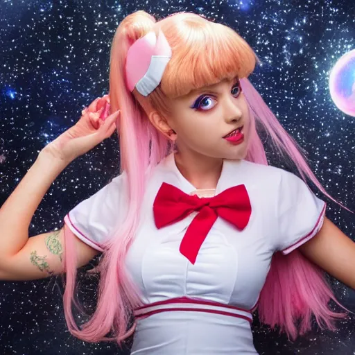 Image similar to photo of real life sailor moon