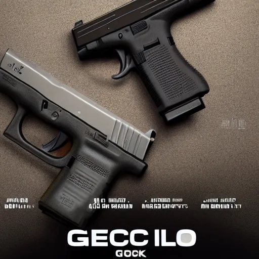 Image similar to Glock 19 movie poster, made by Pixar studios