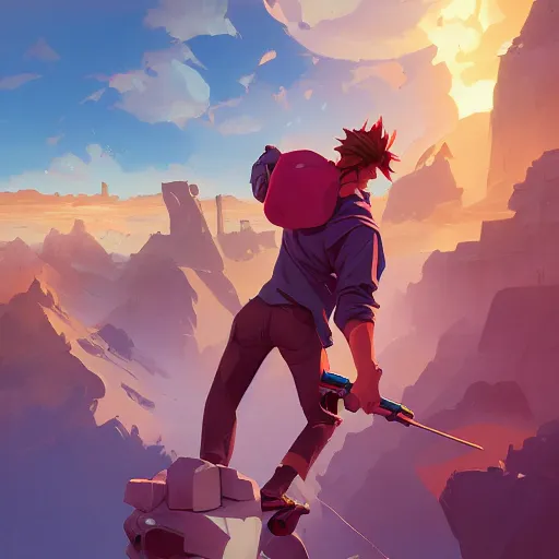 Image similar to hero world rockoa €™ s modern life, behance hd by jesper ejsing, by rhads, makoto shinkai and lois van baarle, ilya kuvshinov, rossdraws global illumination