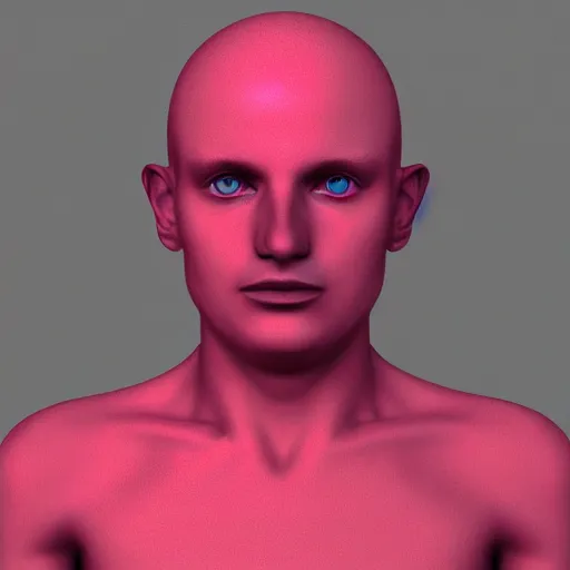 Prompt: 3D render of a psychedelic human face