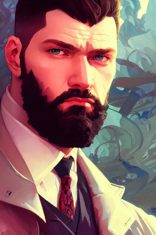 Prompt: a portrait of ulysses klaue, fantasy, sharp focus, intricate, elegant, digital painting, artstation, matte, highly detailed, concept art, illustration, ambient lighting, art by ilya kuvshinov, artgerm, alphonse mucha, and greg rutkowski