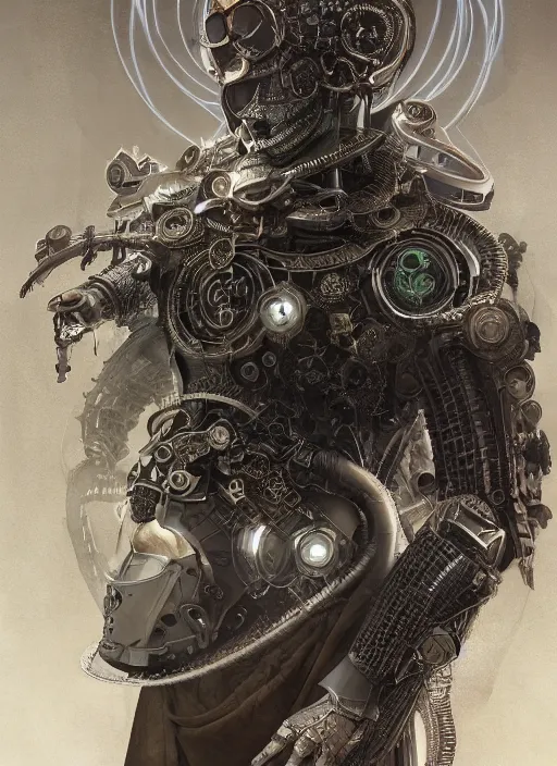 Image similar to portrait of futuristic king arthur knight medusa cyborg, kintsugi, x - ray, steam and cyberpunk, modern fine art, fractal, intricate, elegant, highly detailed, digital photography, subsurface scattering, by jheronimus bosch and frank miller and greg rutkowski,