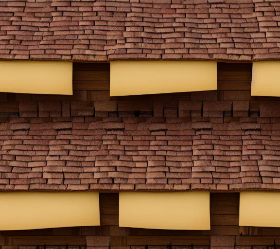 Prompt: a photo of a house with a roof made of cheese, ultra high detail, 8 k.