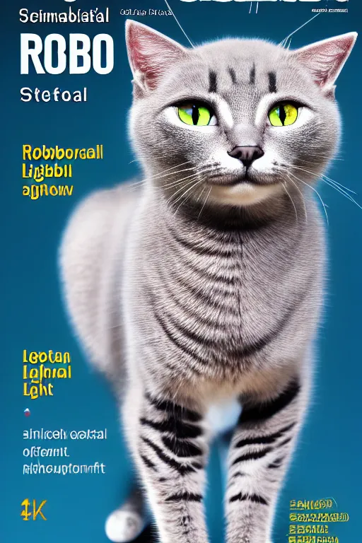 Prompt: realistic detailed photo of the robocat, symmetry, awesome exposition, very detailed, highly accurate, intricate, professional lighting diffracted lightrays, 8 k, sense of awe, science magazine cover