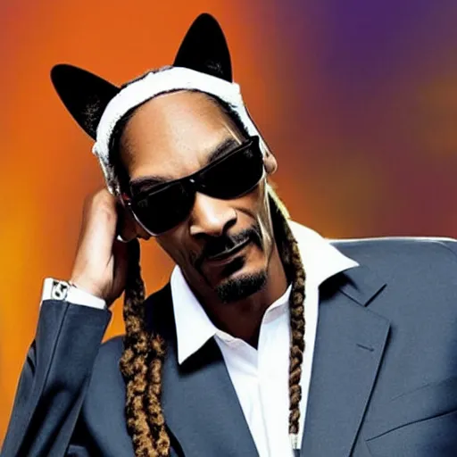 Image similar to snoop dogg with cat ears