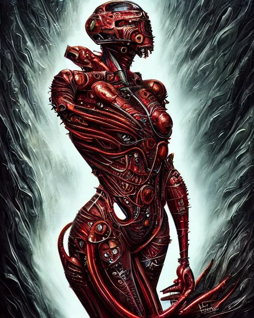 Image similar to fleshmetal cyborg ferrari, by antonio j. manzanedo, giger, alex grey, android jones, wayne barlowe, philippe druillet, raymond swanland, cyril rolando, josephine wall, harumi hironaka, trending on artstation