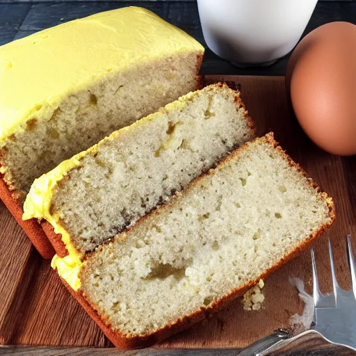 Prompt: 1 egg banana cake