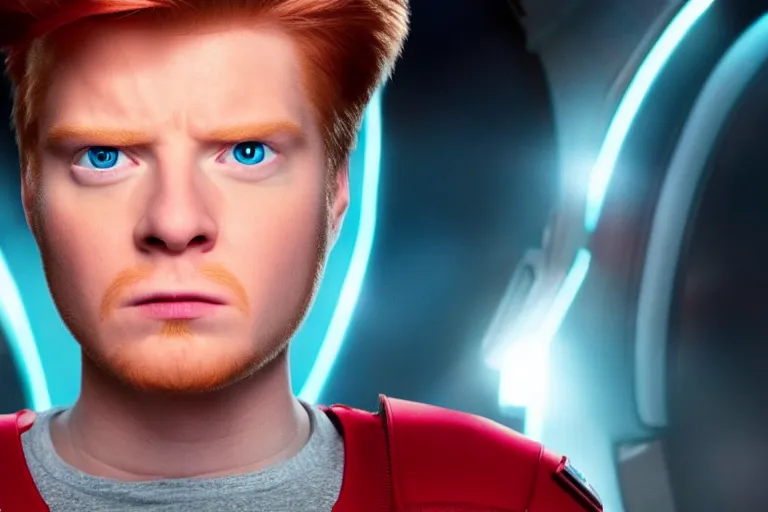 Image similar to live action film still of philip j. fry in the new sci - fi movie futurama