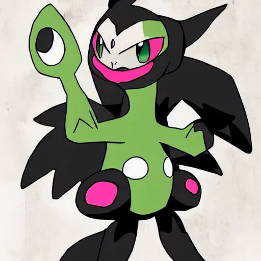 Prompt: A pokemon inspired by the Joker