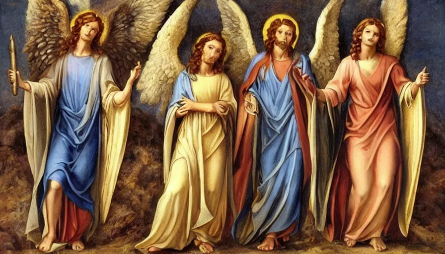 Prompt: angels as portrayed in the bible