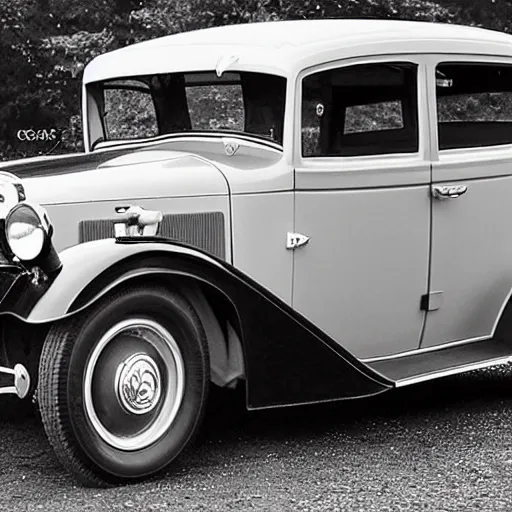 Image similar to a modernized 1930s car