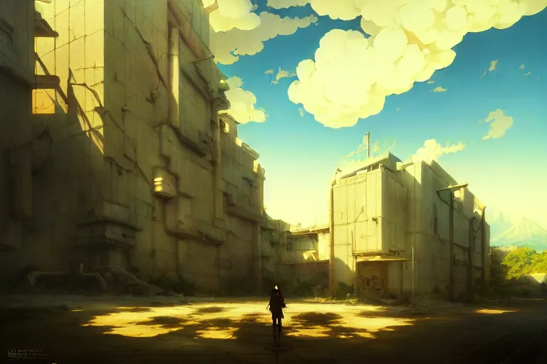 Prompt: baroque oil painting of anime key visual environment concept art of anime desert concrete brutalist dark fantasy, rule of thirds, cinematic lighting, fake hidden detail, trending on pixiv fanbox, acrylic palette knife and brush, style of makoto shinkai studio ghibli genshin impact jamie wyeth james gilleard greg rutkowski