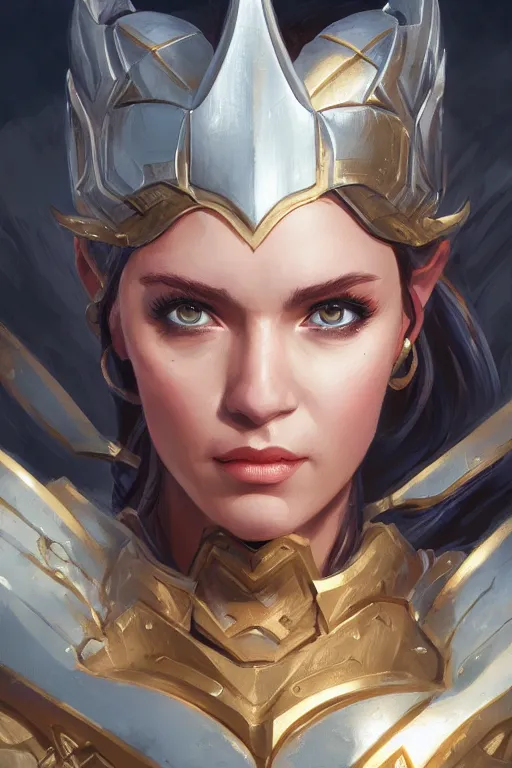 Image similar to amazon valkyrie athena, d & d, fantasy, portrait, highly detailed, headshot, digital painting, trending on artstation, concept art, sharp focus, illustration, art by artgerm and greg rutkowski and magali villeneuve