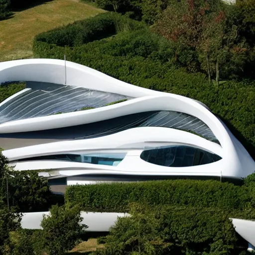 Image similar to house designed by zaha hadid