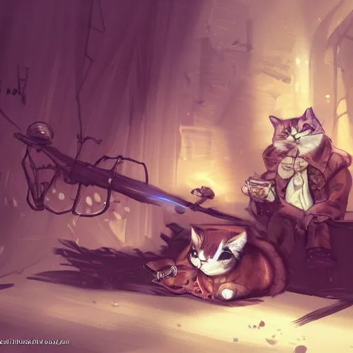 Image similar to cat salem concept art, steampunk, sharp focus, illustration, concept art by tooth wu