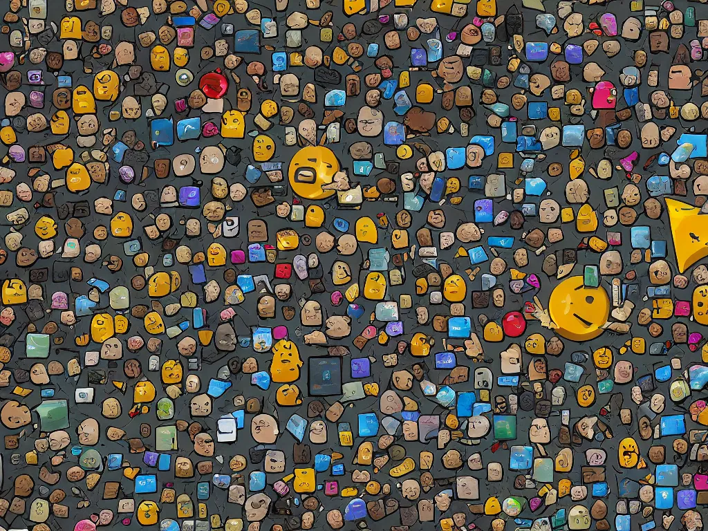 Image similar to rosetta stone with android emojis written on it, digital painting, trending on artstation, deviantart, 8k, epic composition, intrinsic details, perfect coherence