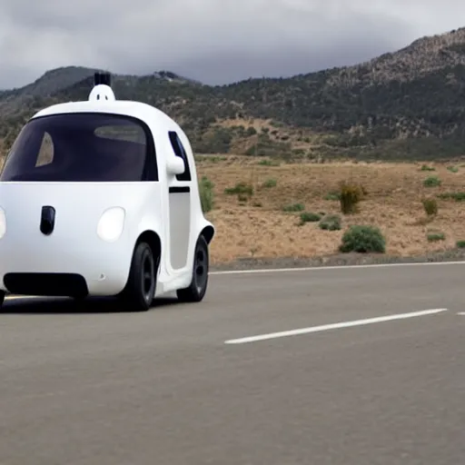 Prompt: 4K uhd photo of driverless car designed by apple