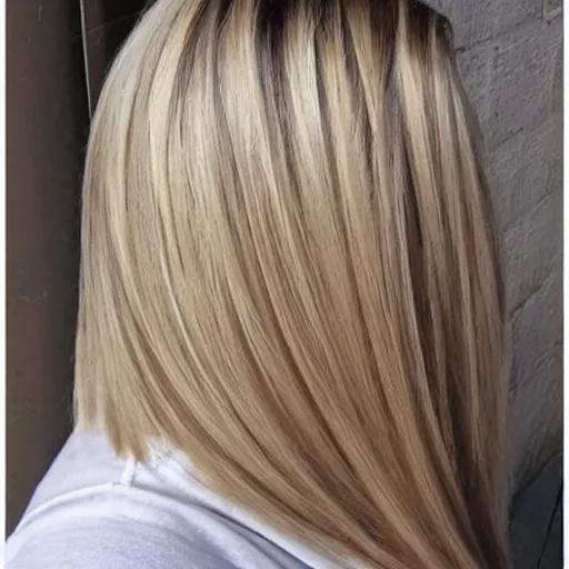 Image similar to a mop of blonde hair