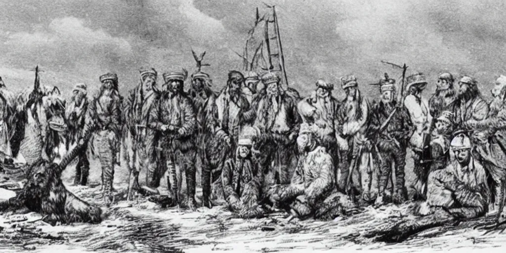 Image similar to fur traders on the canadian frontier