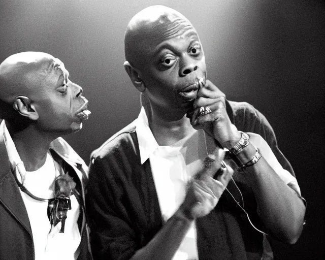 Image similar to A photo of Dave Chappelle and Steve Buscemi doing Cocaine, By Rainer Hosch