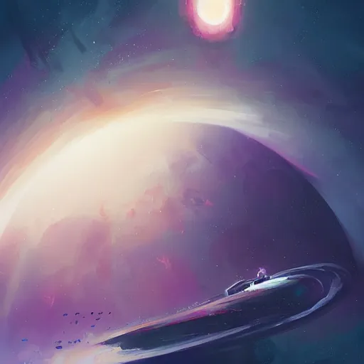 Image similar to a black hole in space, by anato finnstark, by alena aenami, by john harris, by ross tran, by wlop, by andreas rocha