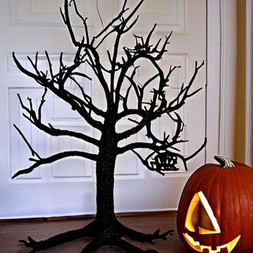 Prompt: halloween tree