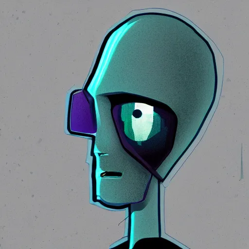 Image similar to Paranoid Android, Digital Art, Trending on Artstation