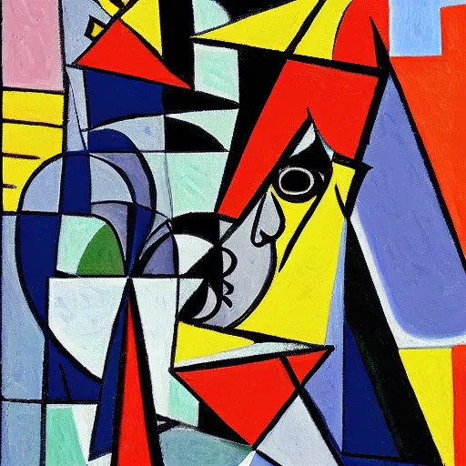 Prompt: crossword puzzle painted by picasso, high - quality digital art, sharp focus, masterpiece