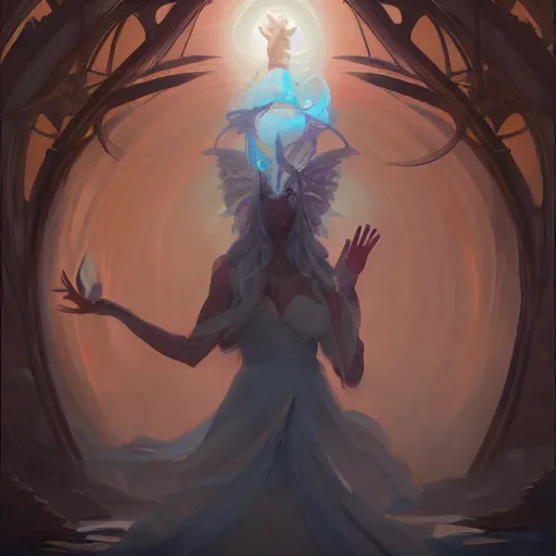 Prompt: the goddess of fate by pete mohrbacher and greg rutkowski, digital art, unreal engine 5, wlop, trending on artstation, deviantart, pinterest, symmetrical portrait, rule of thirds, 4K UHD image