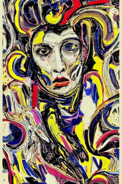 Image similar to youre from your father worm. symmetrical anatomy, baroque, pop art, hyperdetailed, without duplication, art by mimmo rotella and roy lichtenstein, intricate, trending artstation, dribble popular.