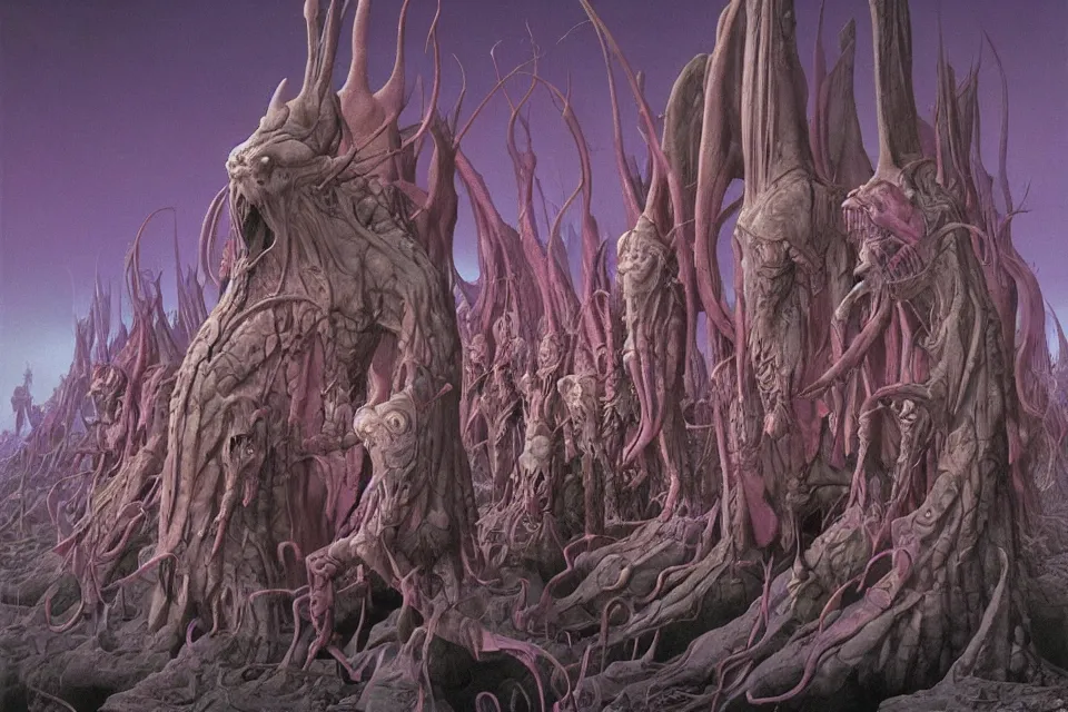 Image similar to worlds, wayne barlowe.