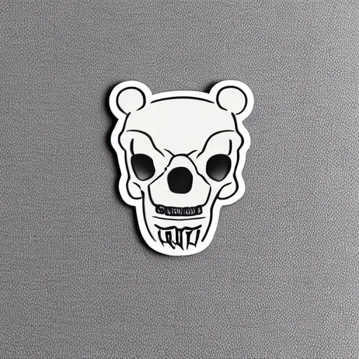 Image similar to cute bear skull mask sticker