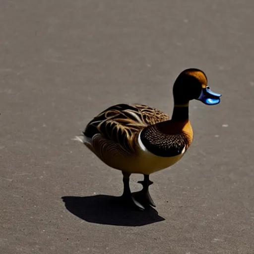 Prompt: a duck with a choker