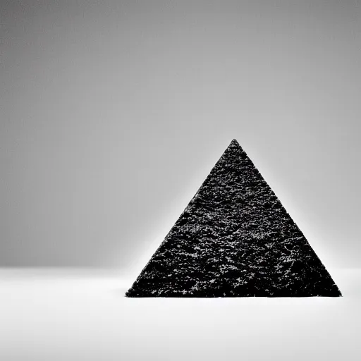 Image similar to a white pyramid on a black background