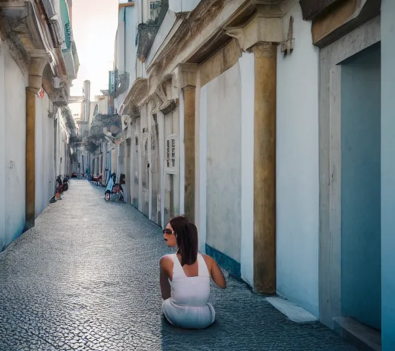 Image similar to photo of lido di ostia streets, lazio, cinematic color grading, various poses, soft light, faded colors, well framed, sharp focus, 8 k