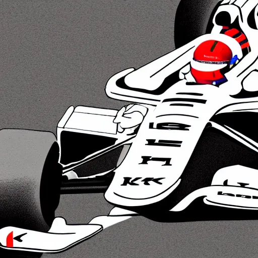 Image similar to illustration of formula one car by kienan lafferty knkl