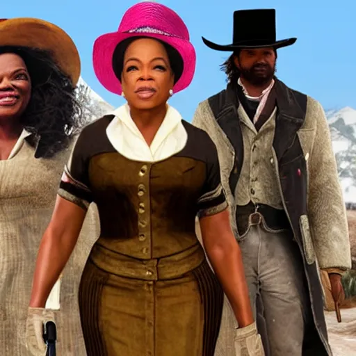 Prompt: oprah winfrey in RDR2